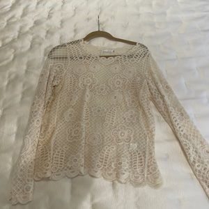 Cream lace blouse
